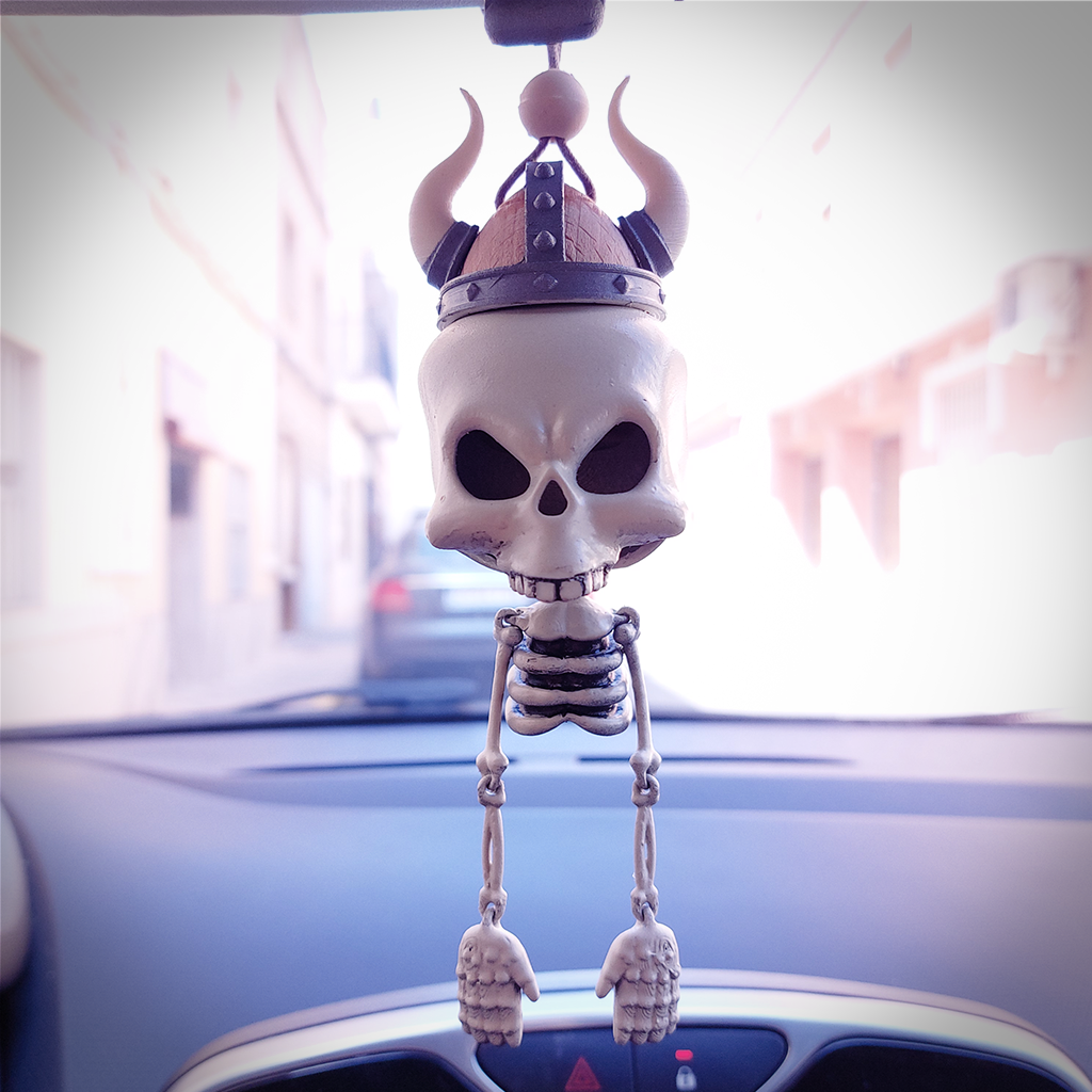Flexi Skull Car Ornament - 3D Halloween Printable Design